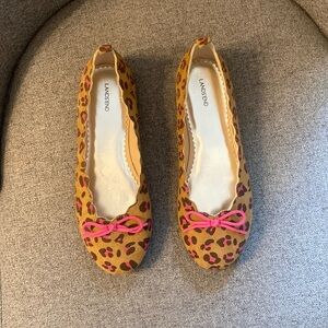 Size 3 pink leopard print girl shoes